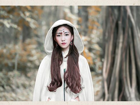 Baoqiya Women's Wool Blend Capes Hooded Cloak Outwear Poncho Warm Autumn and Winter Coat in Saudi Arabia