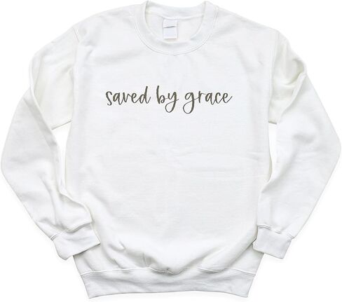 الحب في الإيمان | سترة مطرزة من Save By Grace | قمصان كريستيان بياقة مستديرة | الملابس المبنية على الإيمان | الهدايا المسيحية in Saudi Arabia