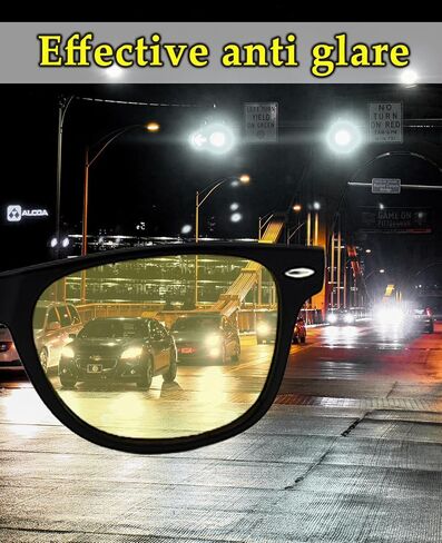 Anti Glare Night Vision Driving Glasses for Men Women Anti Glare，with Car Glasses Holder in Saudi Arabia