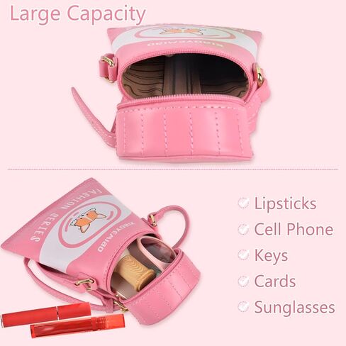 محفظة QZUnique لمعجون الأسنان للفتيات والأطفال، حقيبة كتف من البولي يوريثان للنساء، حقيبة يد لطيفة مع حزام قابل للتعديل in Kuwait