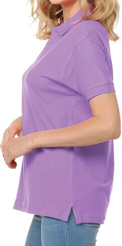 Women's Adult Unisex 100% Cotton Classic Fit Polo Shirt Short Sleeve for Daily Work School Uniform in Kuwait