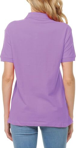 Women's Adult Unisex 100% Cotton Classic Fit Polo Shirt Short Sleeve for Daily Work School Uniform in Kuwait