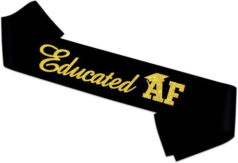 Black Thank You for All You do Satin Sash with Gold Glitter Letters - Congratulations Graduates Background Be Thankful to The Teacher Doctor Staff Party Sash - Employee Appreciation Decor in Kuwait
