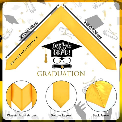 مجموعة 3 قطع من مجموعة سرق التخرج تتضمن 2024 ميدالية التخرج وحبال شرف ذهبية لطلاب التخرج in Kuwait