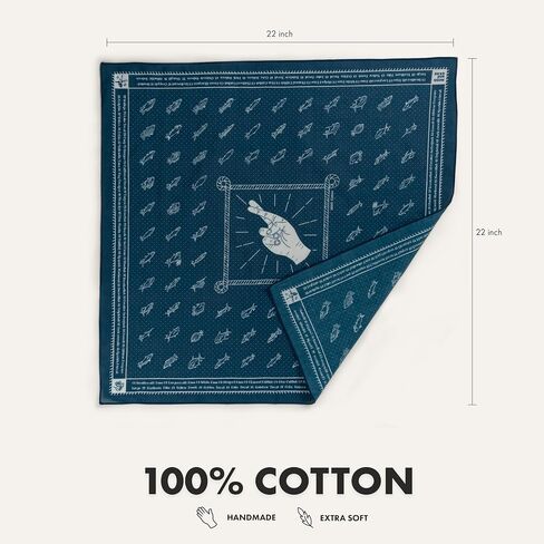 The Good Luck Angler's Bandana, 100% Cotton, Fisherman gift handkerchief, for men and women (navy blue) in Saudi Arabia