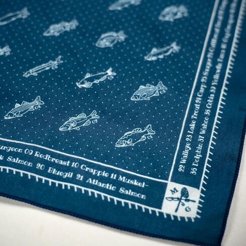 The Good Luck Angler's Bandana, 100% Cotton, Fisherman gift handkerchief, for men and women (navy blue) in Saudi Arabia