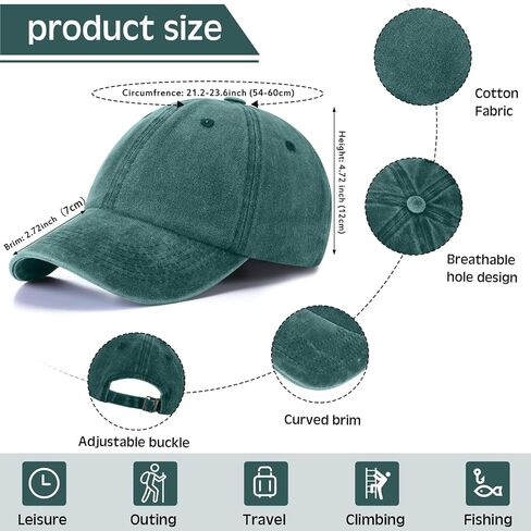 Yahenda 50 Pcs Vintage Washed Baseball Caps Bulk Baseball Caps Unisex Trucker Dads Hat Adjustable Distressed Baseball Hat for Men Women Multicolor in Saudi Arabia
