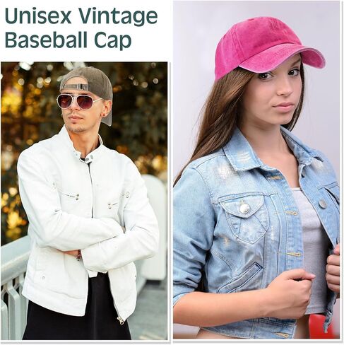 Yahenda 50 Pcs Vintage Washed Baseball Caps Bulk Baseball Caps Unisex Trucker Dads Hat Adjustable Distressed Baseball Hat for Men Women Multicolor in Saudi Arabia