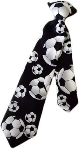 ربطة عنق بمشبك لكرة القدم للأولاد من باركيه - أسود - ربطة عنق بمقاس واحد in Kuwait