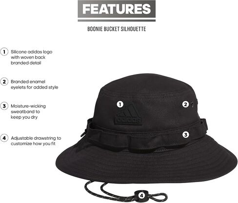 adidas Men's Parkview Boonie Bucket Hat with Adjustable Drawstring in Saudi Arabia