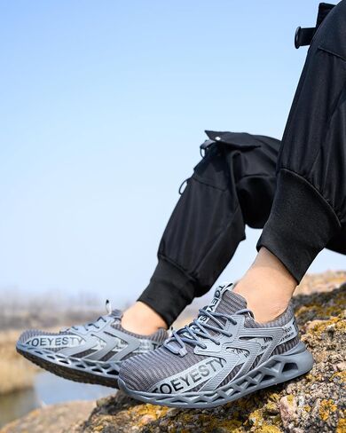 Steel Toe Sneakers for Men Women Lightweight Safety Sneakers Puncture Proof Slip On Comfortable Breathable Resistant Construction Shoe Size 6-13US in Saudi Arabia