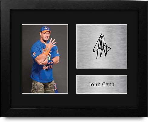 HWC Trading John Cena Gifts صورة توقيع مطبوعة من USL لمحبي تذكارات WWE وWWF - مقاس حرف أمريكي in Saudi Arabia