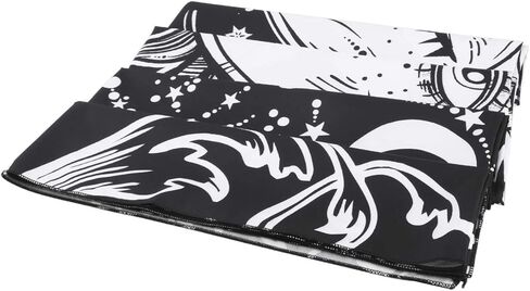 Sun and Moon Tapestry, Sun with Stars Psychedelic Popular Mystic Wall Hanging Tapestry for bedroom aesthetic Black and White Beach Blanket (medium-59 x 51 in) in Saudi Arabia