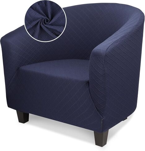 Club Chair Slipcovers, Barrel Sofa Chair Cover Stretch, Tub Chair Slipcover with Elastic Bottom Removable Cover Soft Stretch Slip Covers Washable Furniture Protector for Living Room Office in Saudi Arabia