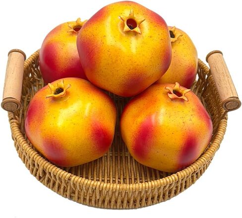 5 قطعة من الرمان الاصطناعي للديكور محاكاة الفاكهة نموذج واقعي للمنزل والمطبخ وحفلات الزفاف والمهرجانات زخرفة واقعية نابضة بالحياة in Kuwait