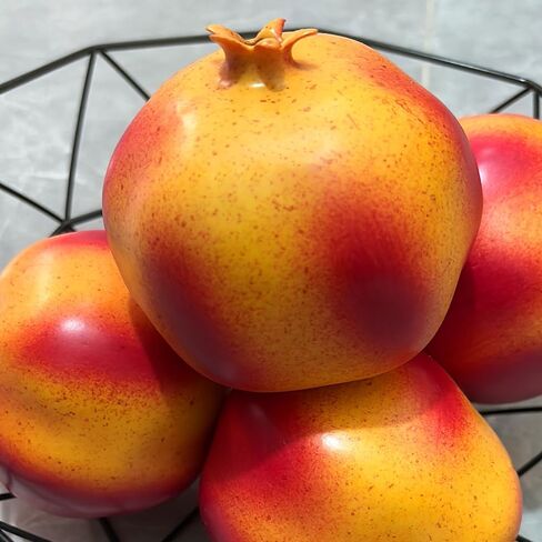 5 قطعة من الرمان الاصطناعي للديكور محاكاة الفاكهة نموذج واقعي للمنزل والمطبخ وحفلات الزفاف والمهرجانات زخرفة واقعية نابضة بالحياة in Kuwait