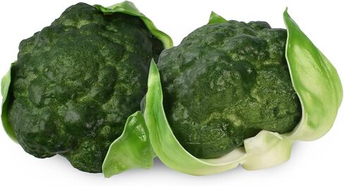 وهمية القرنبيط الخضروات الاصطناعية بولي Broccolis محاكاة نابض بالحياة للمنزل المطبخ حفلة حانة الديكور خزانة حلية 2 قطعة in Kuwait
