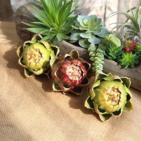 Fake Artificial Artichoke Vegetables Faux Plastic Artichoke Wedding Party Table Home Plastic Flower Decoration(3pcs) in Kuwait
