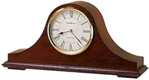 Howard Miller Dorr Mantel Clock II 549-603 – Windsor Cherry Finish, Brass Accents, Black Roman Numerals, Quartz Single-Chime Movement, Volume Control in Saudi Arabia
