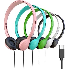 10 سماعات سلكية سلكية حزمة ، جلدية ، USB-C ، على الأذن ، متوافقة مع الهاتف ، الكمبيوتر اللوحي ، الكمبيوتر المحمول ، الكمبيوتر الشخصي للمدرسة ، الفصل عبر الإنترنت ، الاجتماع ، مؤتمر الويب ، الممارسة ، الاختبار ، الاختبار in Kuwait