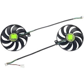 87 مم T129215SU مروحة تبريد بطاقة الفيديو متوافقة مع RTX 2060 Super 2070 2080 2080Super Dual EVO Advanced Graphics Card Fan (Fan - 2pcs) in Kuwait