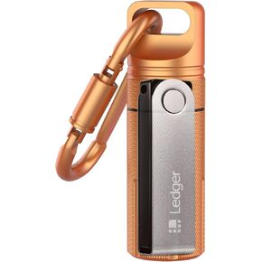 Crypto Wallet Wallet Case متوافقة مع Ledger Nano X/Nano S/Nano S Plus ، Kubikey 2FA Security Key ، USB Flash Drive Case (Orange) in Kuwait