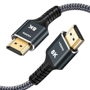 Kirei v Wire Ultra High Speed ​​8K HDMI Cable 3.3ft/1M (48GBPs) ، 4K@120Hz ، 8K@60Hz ، EARC ، DTS-HD. متوافق PS3/4/5 ، الكمبيوتر الشخصي ، الشاشات ، أجهزة التلفزيون والمزيد. الأداء المتين والعالي in Kuwait