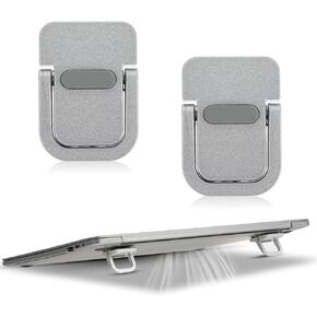 2PCS Keyboard Stands, Foldable Mini Laptop Feet, Portable Keyboard Riser Stand with Anti-Slip Pads Compatible with Dell Xps, Lenovo, Hp More.(Silver Gray) in Kuwait