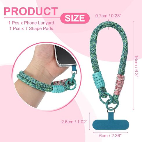 PATIKIL Cell Phone Lanyard, Universal Phone Wrist Lanyard Hand Wrist Strap Anti Theft Strap with Pads in Kuwait