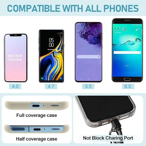 Woanger Clip and Go Crossbody Phone Lanyard 3 Sets Adjustable Two Tone Colorful Braided Cellphone Lanyard with Phone Tether Tab for Save Girls Women Cruise Travel Vacation Anti Theft Supplies in Saudi Arabia