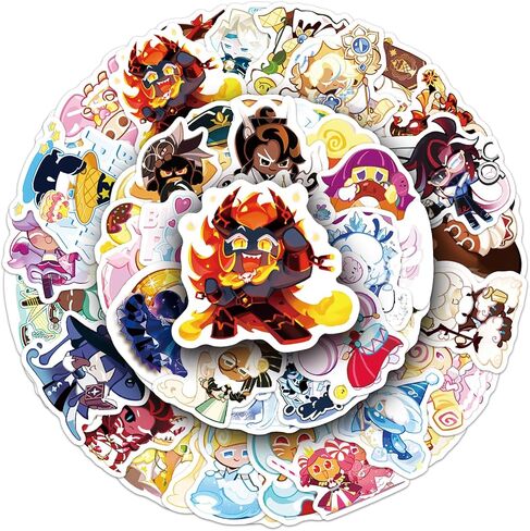 50 PCS Cookie Run Kingdom Cartoonics Asthetics ، وملصقات الفينيل المقاومة للماء للمراهقين للأطفال والبالغين للحصول in Kuwait