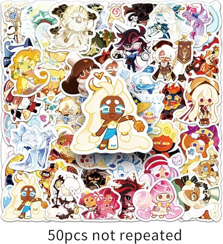 50 PCS Cookie Run Kingdom Cartoonics Asthetics ، وملصقات الفينيل المقاومة للماء للمراهقين للأطفال والبالغين للحصول in Kuwait