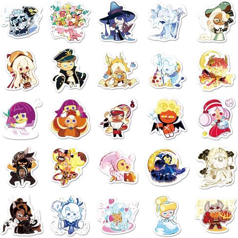 50 PCS Cookie Run Kingdom Cartoonics Asthetics ، وملصقات الفينيل المقاومة للماء للمراهقين للأطفال والبالغين للحصول in Kuwait