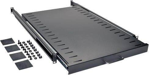 Tripp Lite SRSHELF4PSL Rack Enclosure Cabinet Standard Sliding Shelf 50lb Capacity , Black in Saudi Arabia