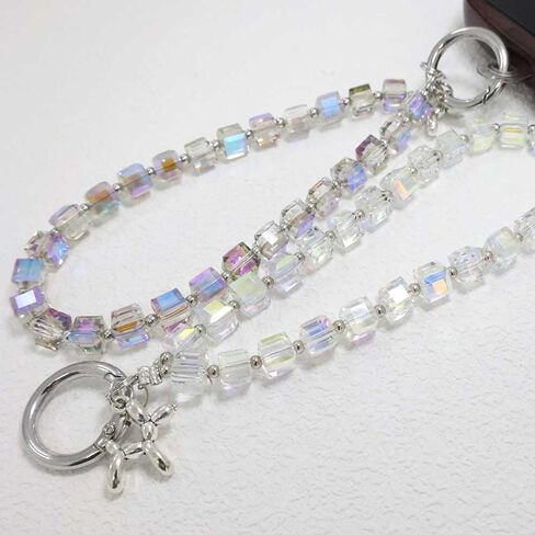 2-Pack Crystal Beaded Phone Lanyard Set, Detachable Wrist Strap Keychain for iPhone Samsung AirPods, Fashion Phone Accessories for Women in Saudi Arabia