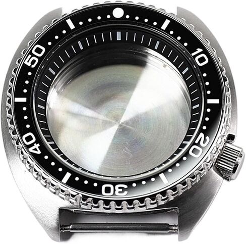 Deluxe 45mm With Ceramic Insert Steel Turtle Sapphire Crystal Case Waterproof Fit For Seik Nh35 Nh36 Movement 28.5mm Dial Watch Mod Watch Case in Saudi Arabia