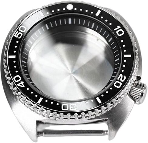 Deluxe 45mm With Ceramic Insert Steel Turtle Sapphire Crystal Case Waterproof Fit For Seik Nh35 Nh36 Movement 28.5mm Dial Watch Mod Watch Case in Saudi Arabia