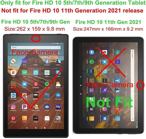 غطاء حالة Famavala Folio لـ 10.1 "Fire HD 10 Tablet (الجيل التاسع / السابع / الخامس / الخامس ، 2019/2017 / 2015 إصدار) (Bluesky) in Kuwait