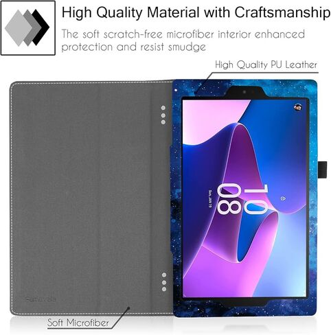 غطاء حالة Famavala Folio لـ 10.1 "Fire HD 10 Tablet (الجيل التاسع / السابع / الخامس / الخامس ، 2019/2017 / 2015 إصدار) (Bluesky) in Kuwait
