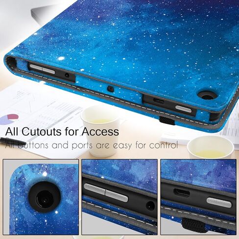 غطاء حالة Famavala Folio لـ 10.1 "Fire HD 10 Tablet (الجيل التاسع / السابع / الخامس / الخامس ، 2019/2017 / 2015 إصدار) (Bluesky) in Kuwait