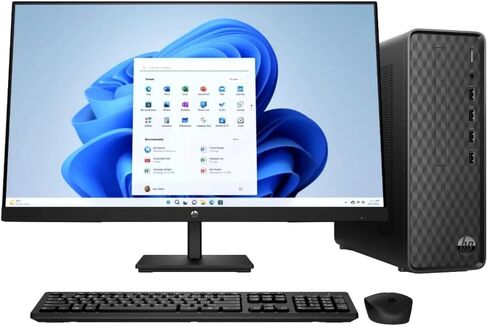 HP Slim Desktop PC & 27 "FHD IPS Monitor ، 12th Gen 4-Core I3-12100 Proced in Saudi Arabia