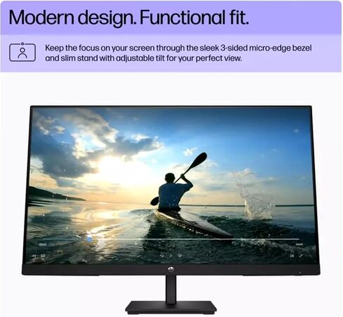 HP Slim Desktop PC & 27" FHD IPS Monitor, 12th Gen 4-Core i3-12100 Processor, 8GB RAM, 512GB SSD, Keyboard & Mouse, Ethernet, WiFi, Bluetooth, Windows 11 Pro in Saudi Arabia