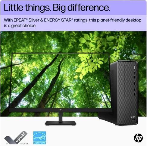 HP Slim Desktop PC & 27 "FHD IPS Monitor ، 12th Gen 4-Core I3-12100 Proced in Saudi Arabia