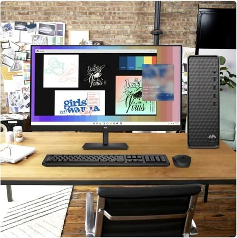 HP Slim Desktop PC & 27 "FHD IPS Monitor ، 12th Gen 4-Core I3-12100 Proced in Saudi Arabia