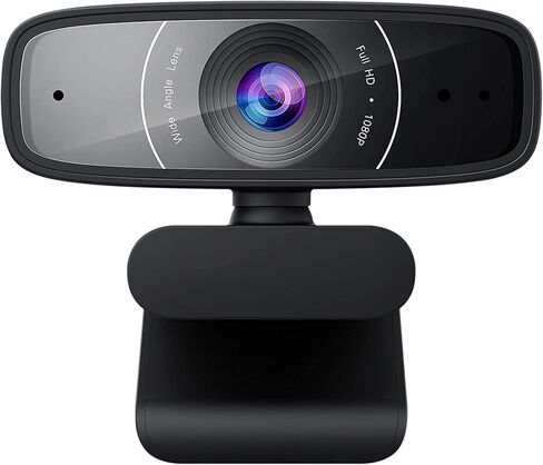 كاميرا ASUS WebCAM C3 1080P HD USB - الميكروفون المصنوع من الإمالة ، قابلة للتعديل ، تدور 360 درجة ، مجال عرض واسع ، متوافق مع فرق Skype و Microsoft والتكبير (المتجدد) in Kuwait