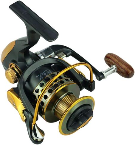 Gonetre Fishing Handle Reel Foldable Metal Fishing Reel Handle Rocker Arm Wooden Knob for Wheels Fishing Tackles (S) in Saudi Arabia
