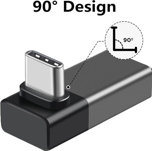 USB C Adapters 90 Degree 240W 40Gbps 8K Video Male to TypeC Female Extension Extenders for Laptops Adapters in Kuwait