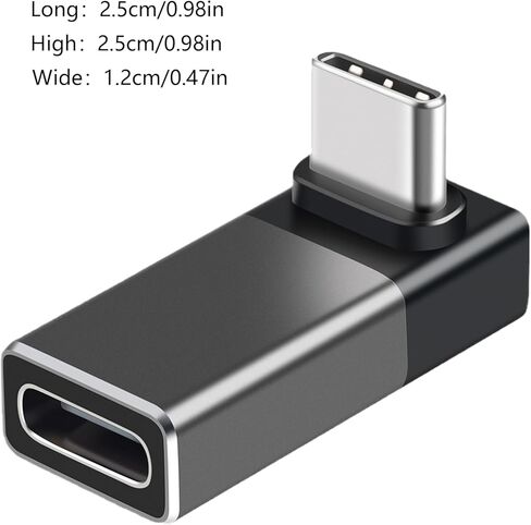 USB C Adapters 90 Degree 240W 40Gbps 8K Video Male to TypeC Female Extension Extenders for Laptops Adapters in Kuwait