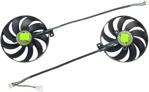 87 مم T129215SU مروحة تبريد بطاقة الفيديو متوافقة مع RTX 2060 Super 2070 2080 2080Super Dual EVO Advanced Graphics Card Fan (Fan - 2pcs) in Kuwait
