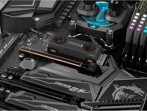 Corsair Hydro X Series XM2 M.2 SSD Water Block - Add Your M.2 SSD to a Custom Cooling Loop - Copper Cold Plate - Easy Installation, Black in Saudi Arabia